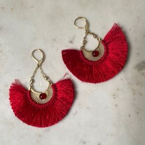 Sézane Louise Earrings in Red